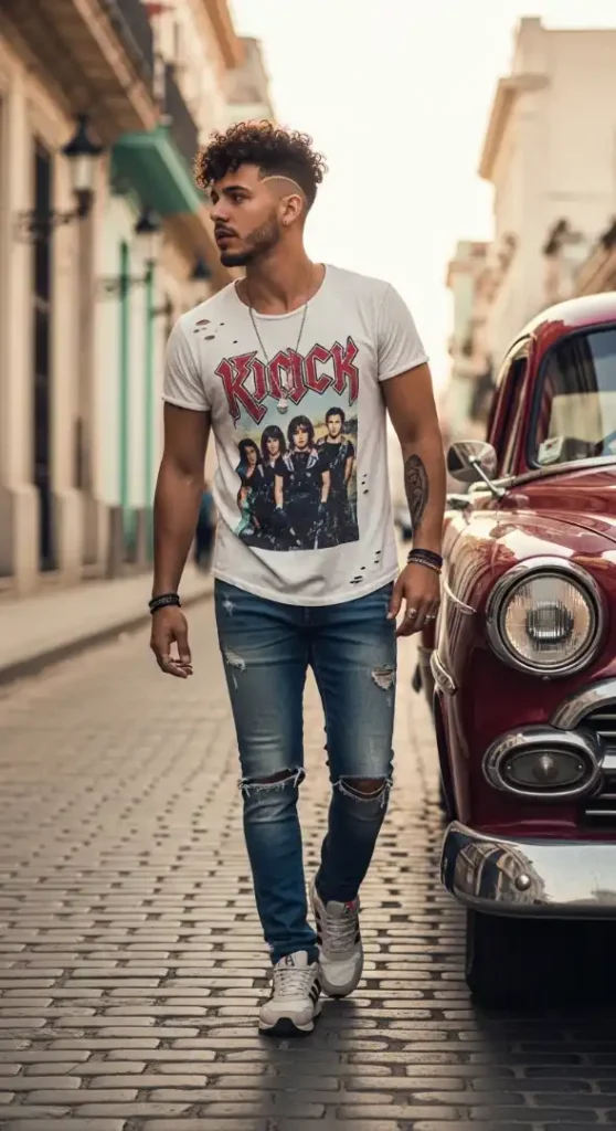 The Caesar with Disconnected Beard (Hispanic Influence)