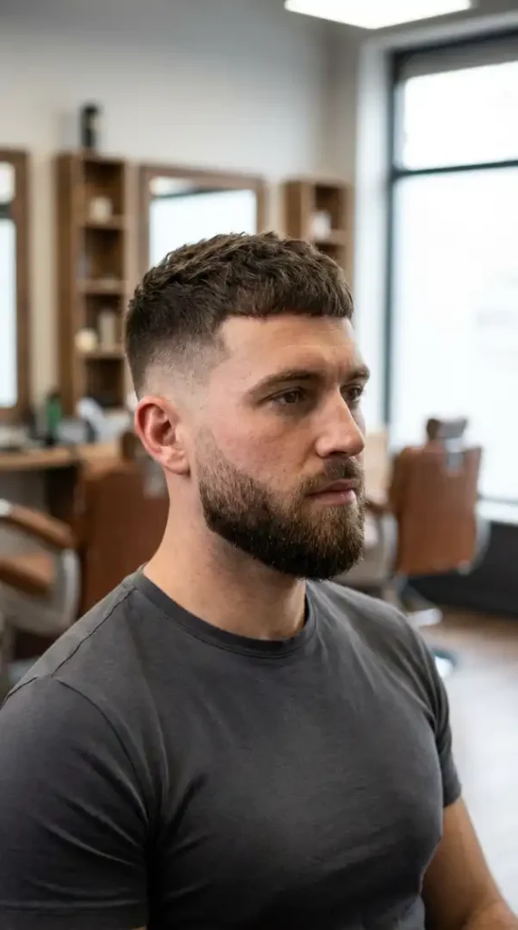 Low Fade Beard with Textured Crop