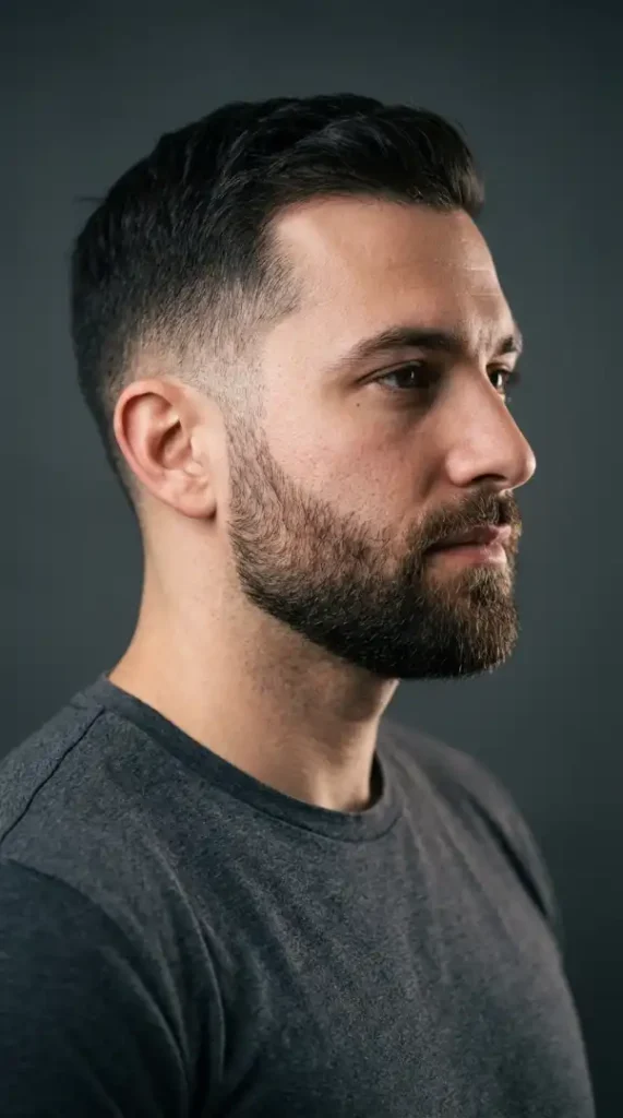 Short Boxed Beard with Clean Fade
