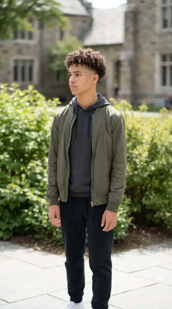 Taper Fade with Natural Curls