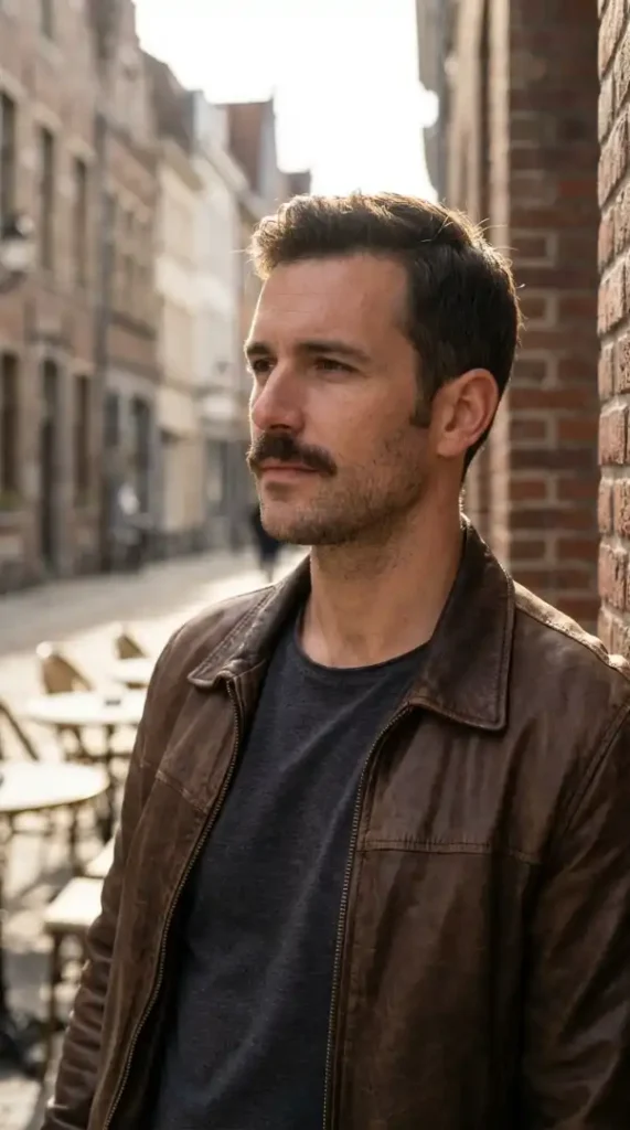  The Mustache with Light Stubble