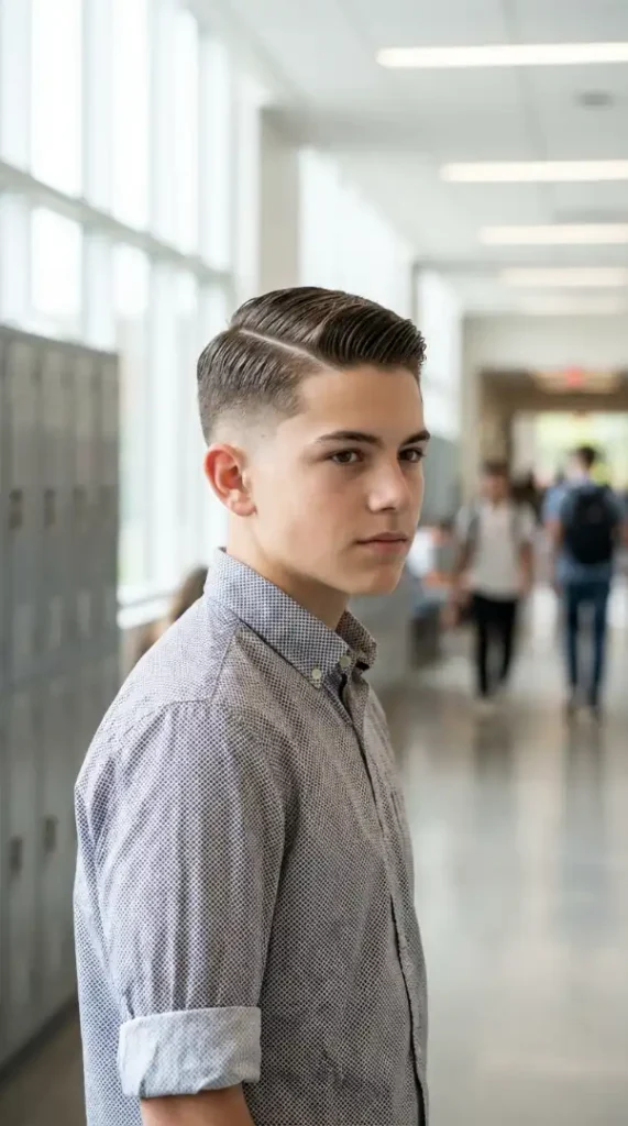 Low Fade with Side Part