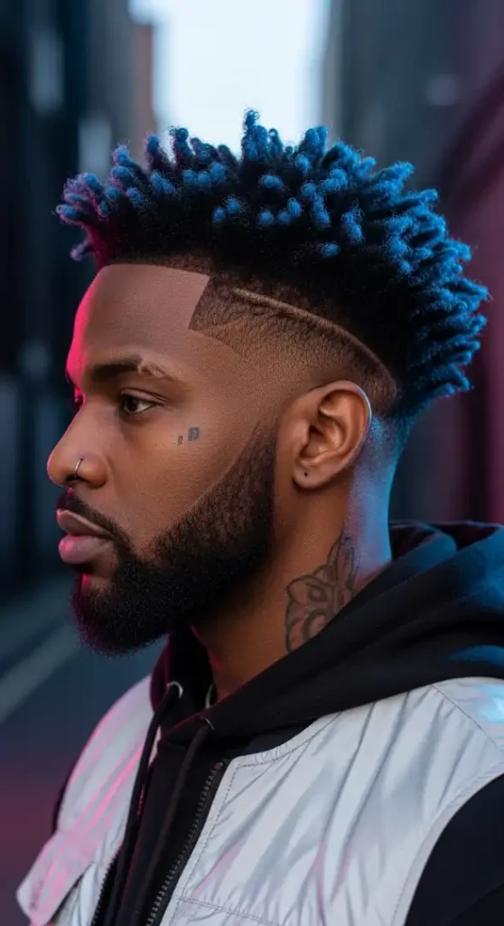 The Electric Neon Fro-Hawk (Afro-American Aesthetic)