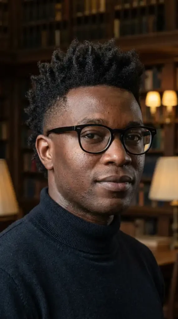 The "Urban Poet" Natural Fro-Hawk with Nape Taper