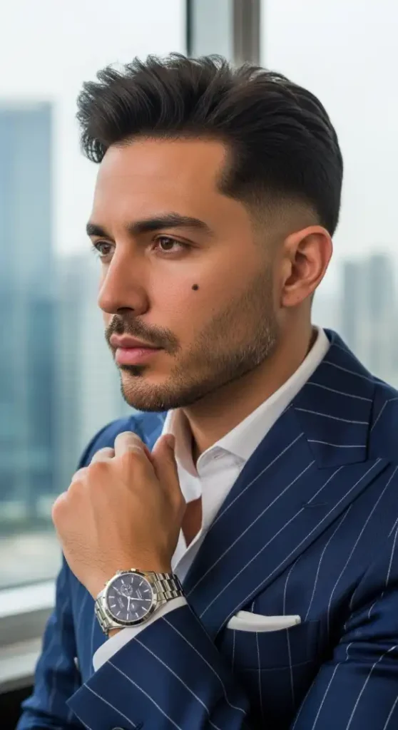  The "Corporate Maverick" (Mid Taper Fade)