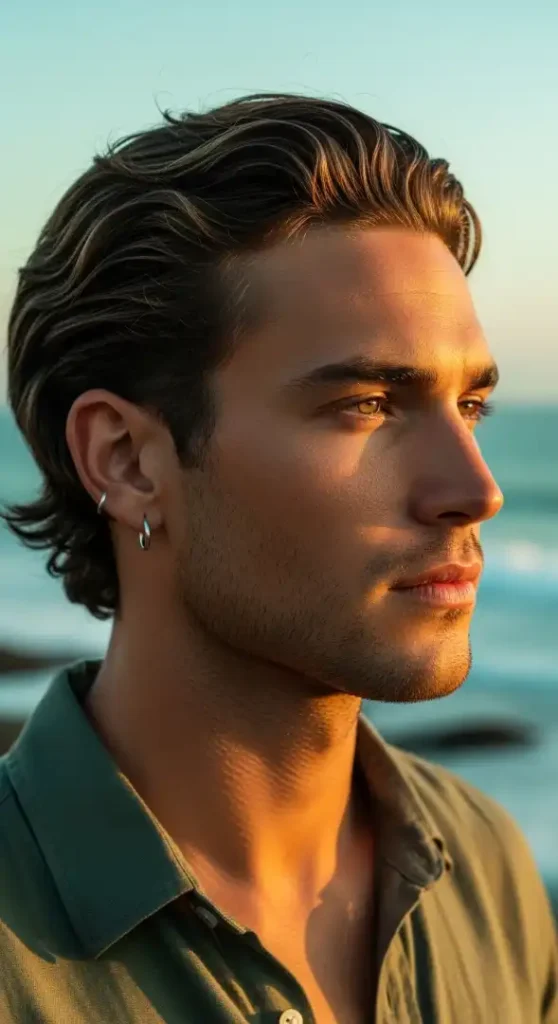 The Low Fade with Long Wavy "Flow" & 3-Day Stubble