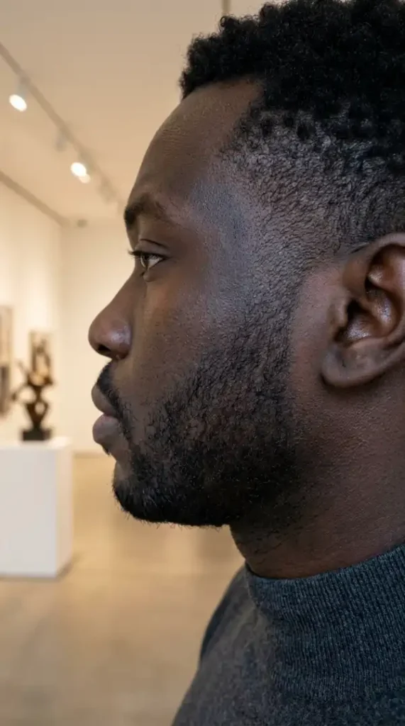  The "Minimalist" Buzz with Fade-In Beard