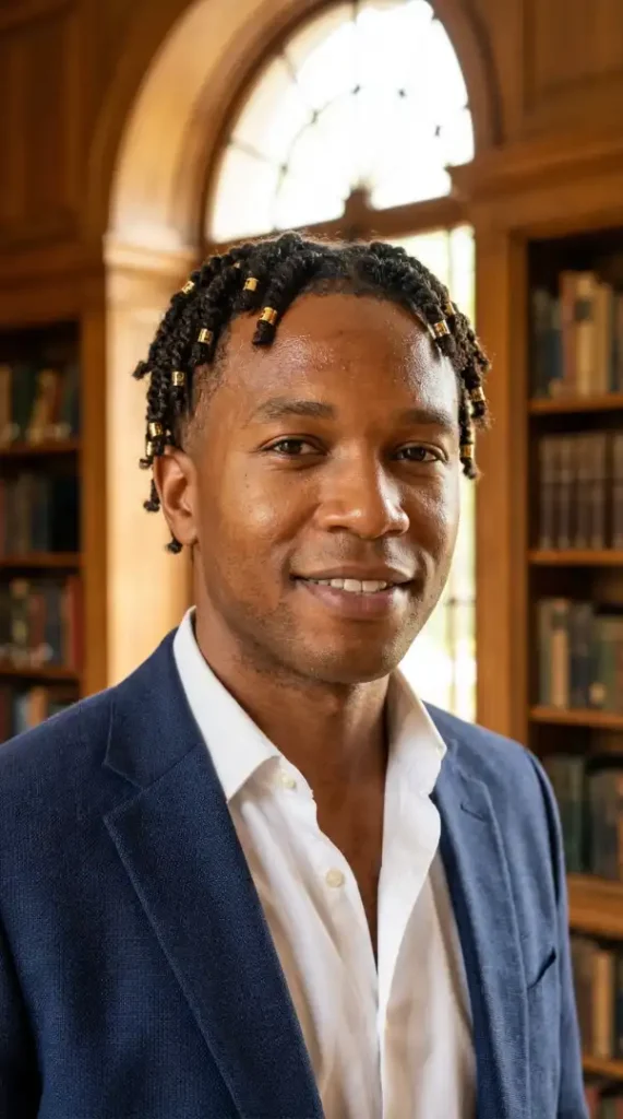 The "Afro-Dandy" Tapered Twists with Gold Cuffs