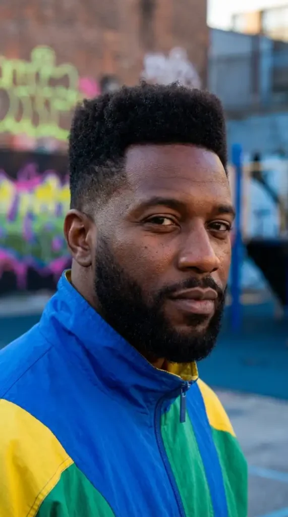  The "Retro-Futurist" Flat Top with Temple Taper