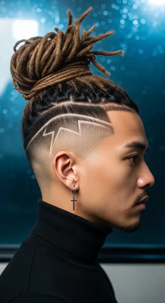 The "Noir Artist" (Loc Bun with Undercut)