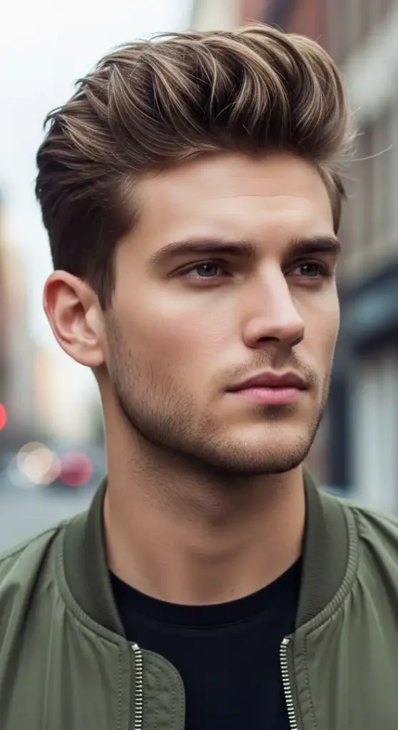  The Messy Short Quiff with Mid-Drop Fade