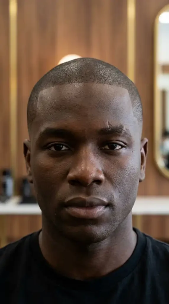 The "Heritage" Buzz Cut with Sharp Temple Taper