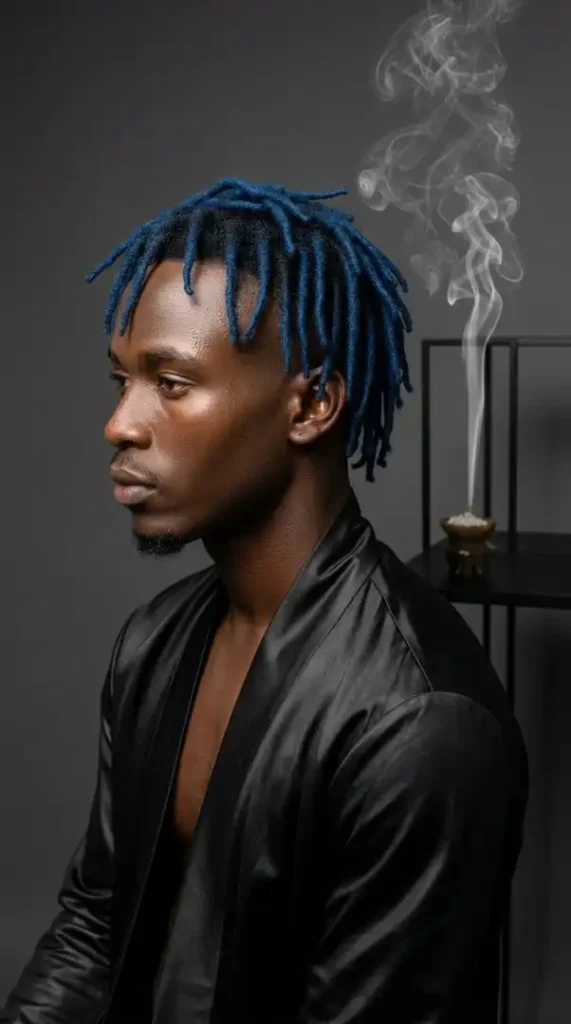  The "Indigo Midnight" (Jewel-Toned Dyed Locs)