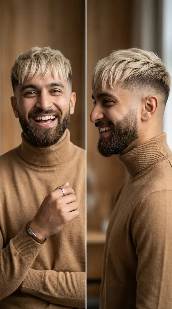 12 Vanilla Blonde Hair Ideas for Men with Straight Hair