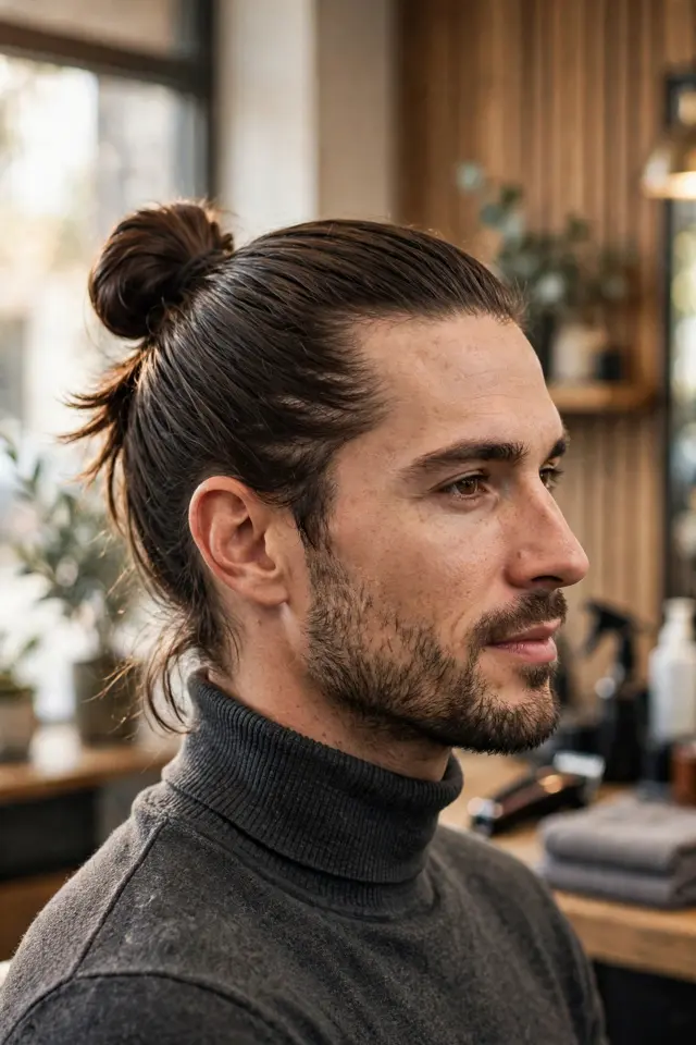 The Man Bun - man bun hairstyles look 2