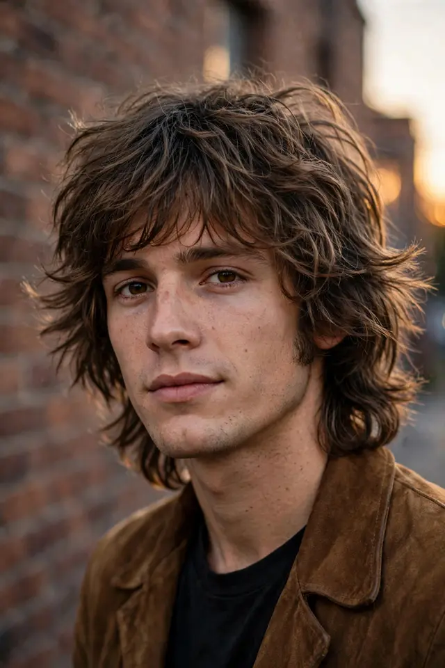 The Layered Shag - shag haircut men look 4