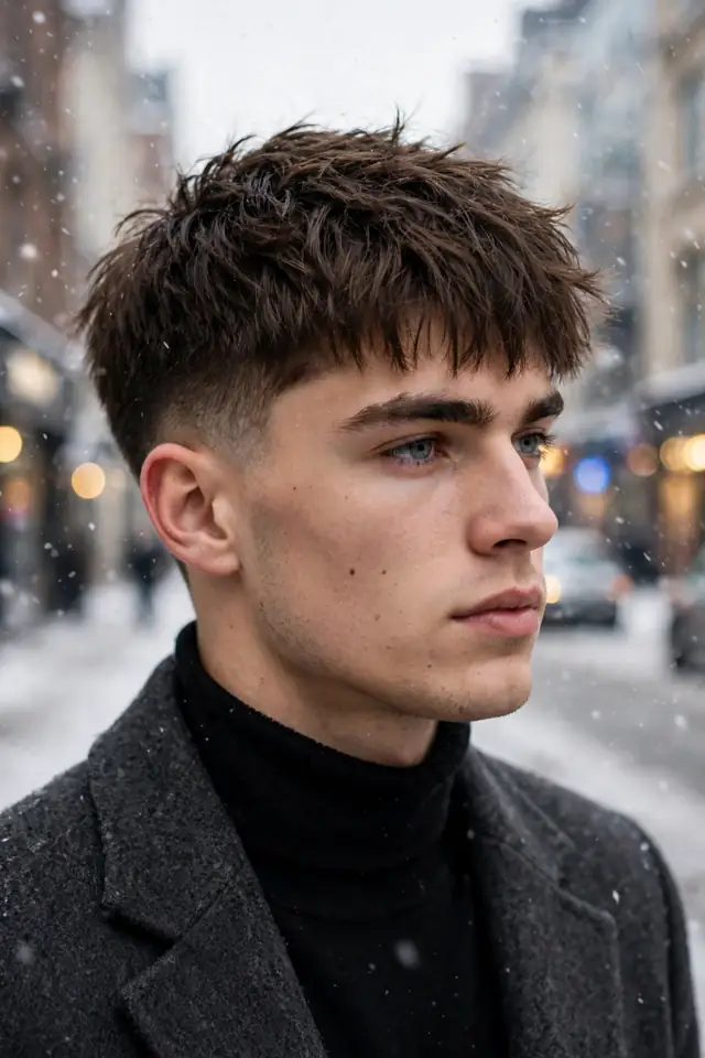 The Textured Crop - winter haircuts for men look 1