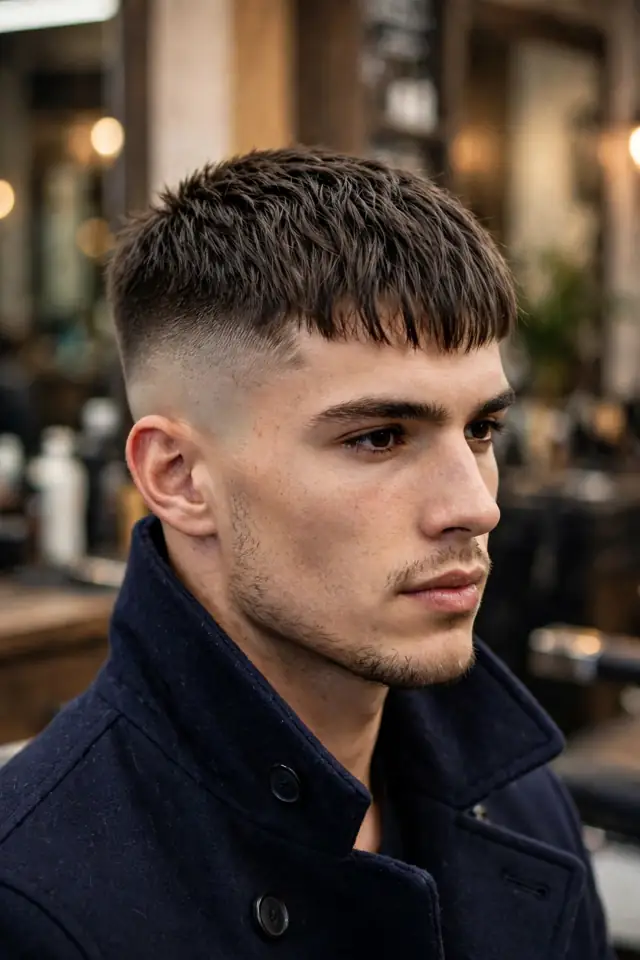 French Crop with a Skin Fade - winter haircuts for men look 2