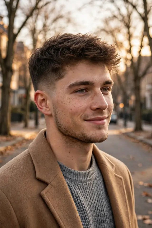 Soft Fade with a Tousled Top - winter haircuts for men look 5