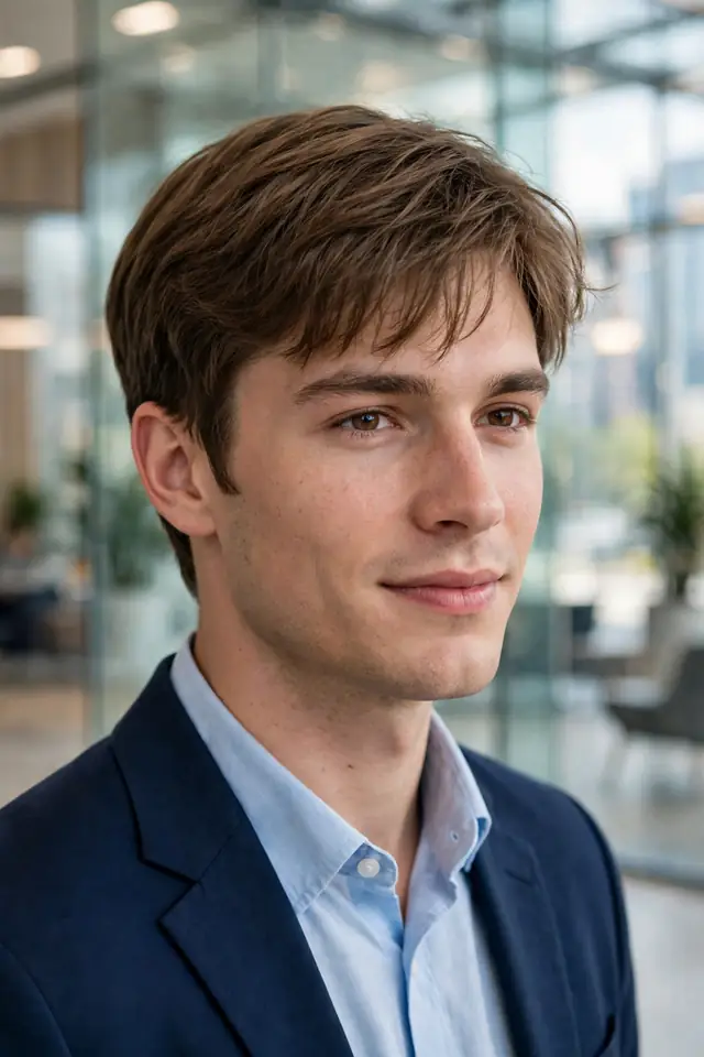 Low Taper with a Soft Fringe - winter haircuts for men look 10