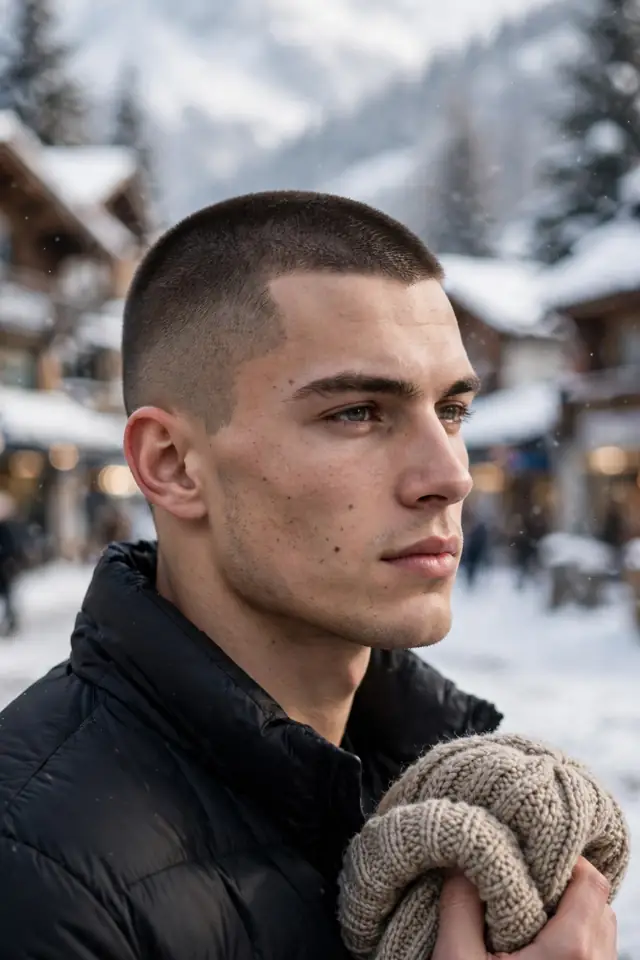 Beanie-Proof Buzz Crop - winter haircuts for men look 16