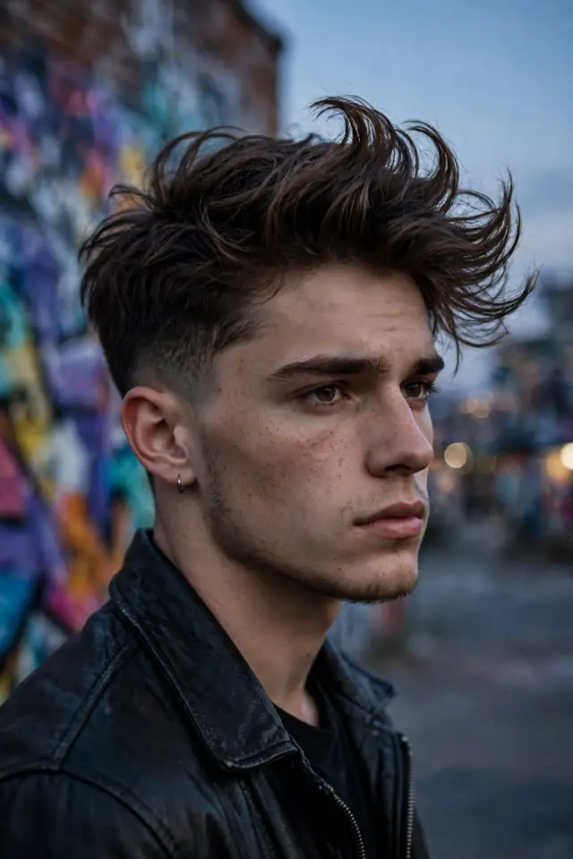 Dishevelled Quiff - winter haircuts for men look 18